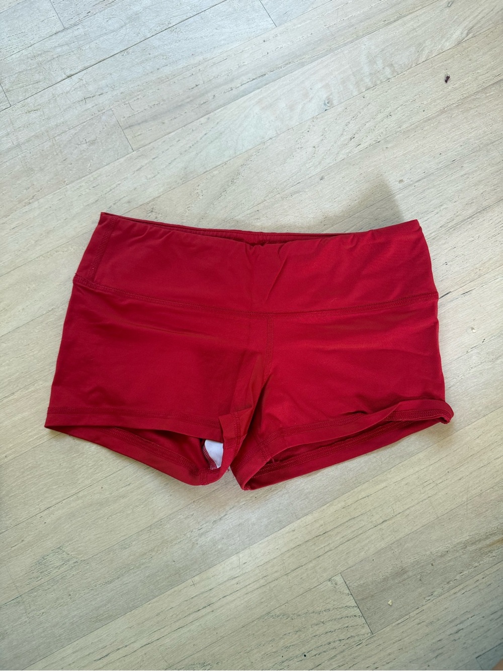 Fleo Red Women's Athletic Shorts